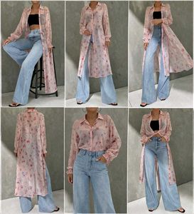 🌺Sheer Floral Chiffon Pullover Layer Shirt 🌸