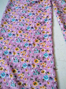 Pink Floral Kurta coord set