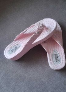 Unused Pink Flip-Flops with Diamonds