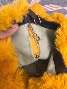 Fuzzy Smiley Face Handbag