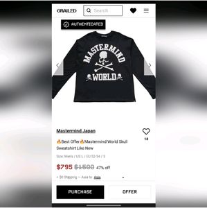 Mastermind Sweatshirt Black Size L