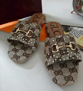 Gucci horsebit edition  Mule Flats with Crystals