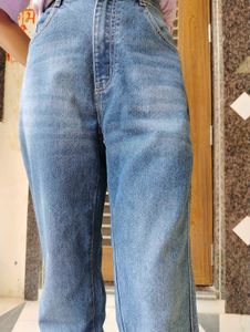 Blue Wide Leg baggyJeans