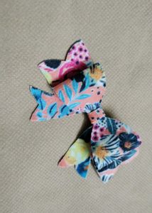 Soft Velvet Faux Leather Hairbow Clip