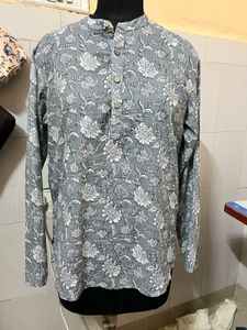 Men's Floral Print Kurta