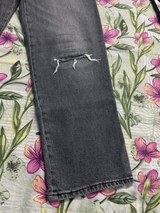 Levi's Grey Wash Wide Leg Jeans