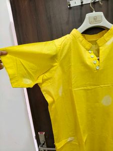 Yellow Cotton Kurta
