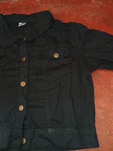 Black Crop Denim Jacket