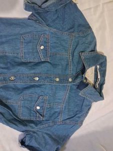 Denim Button-Down shirt.