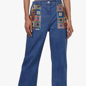 😍clearance 🥰Crochet Patchwork Pocket Jeans