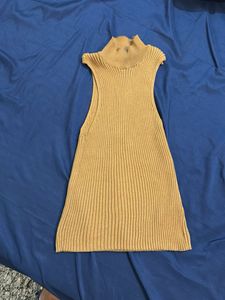 Ribbed High Neck Tank Top