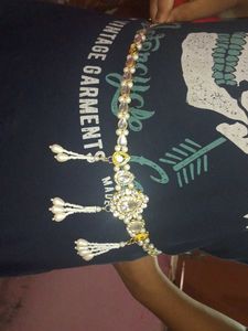 Elegant Pearl &amp; Rhinestone Waist Chain