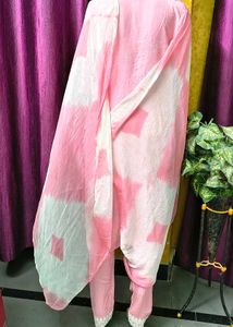 Elegant Pink Chikankari Kurta Plazo dupatta set