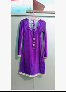 Purple Velvet kurta only