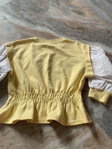 Yellow Puff Sleeve Top