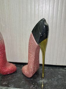 set of 2 Sparkly Stiletto Heel Perfume Bottles