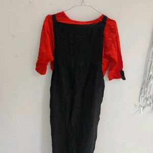 Chic Black &amp; Red Maxi Dress