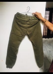 Olive Green Cargo Joggers