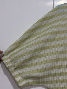 Striped Puff Sleeve Top