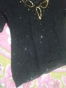 Embellished Black Blouse