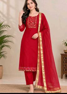 combo of 3 unstitched cotton kurta sets