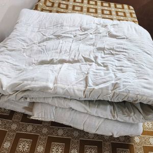 Heavy Off White Quilt With Cover