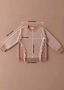 DUSTY ROSE AND CREAM GEOMETRIC KNIT SWEATER