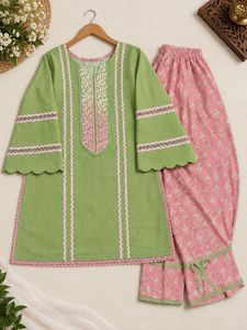 Green Kurta farshi set
