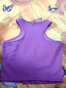 Purple Cropped Tank Top