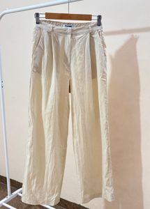 Cream Wide Leg Trousers