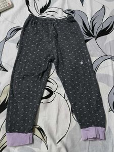 Cozy Grey Heart Print Pajama Pants