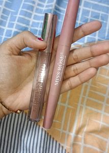 MissRose Lipstick & lipliner duo + cusmuse lipstic