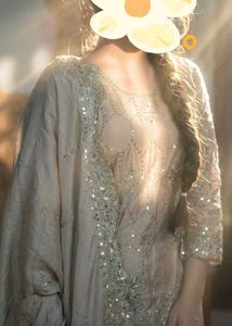Very elegant mirror work Sharara Suit