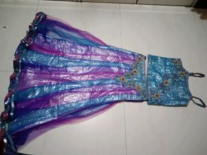 Stunning Blue &amp; Purple Lehenga Choli
