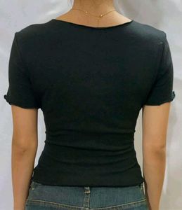 Black lose fitted top