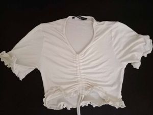 Stylish White Crop Top