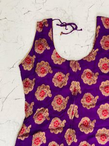 Purple Embroidered Kurti