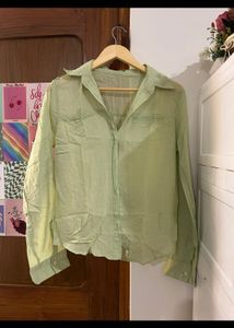 Lime Green Button-Up Shirt