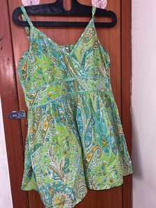 Flowy Paisley Print Mini Dress