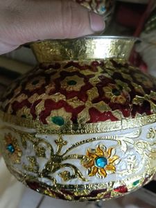Decorative steel Kalash Pot- set of 2