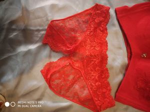 Red Lace Bra and Panty Set