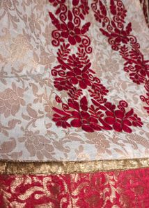 Designer Kurta with Red Embellishments