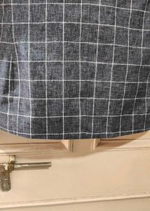 Checked Pattern Gray Blazer