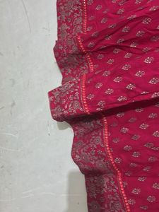 Pink Gown Set With Duppata And Pant