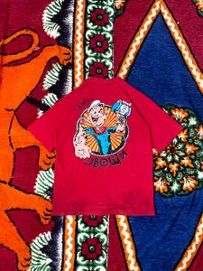 Red oversized tshirt Sleeve T-Shirt