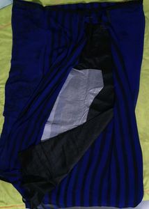 Vibrant Blue Floral Print Saree