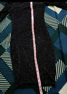 Sparkly Off-Shoulder Long Sleeve Mini Dress