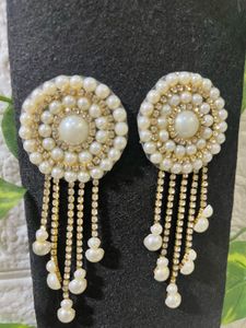 White Pearl Earrings