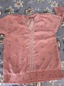 Stylish Pink Printed Top