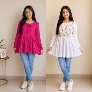 Chic Tunics - Pink & White Floral tops